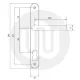 Simplefit by Fab & Fix Balmoral Invincible Inline Lever/Lever 92PZ/92PZ Door Handle - Medium Cover (243BP/211CRS)