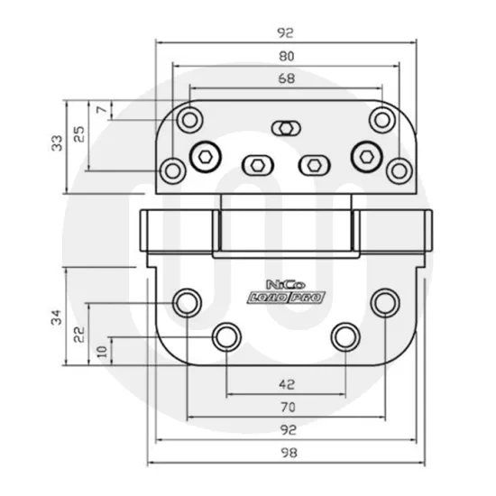 Nico Load Pro 4915 3D Adjustable Door Hinge