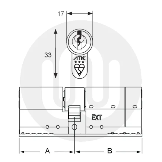 Avocet ATK 3 Star Euro Thumbturn Cylinder 