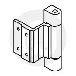 2 Leaf Butt Hinge - with Eurogroove Fitting