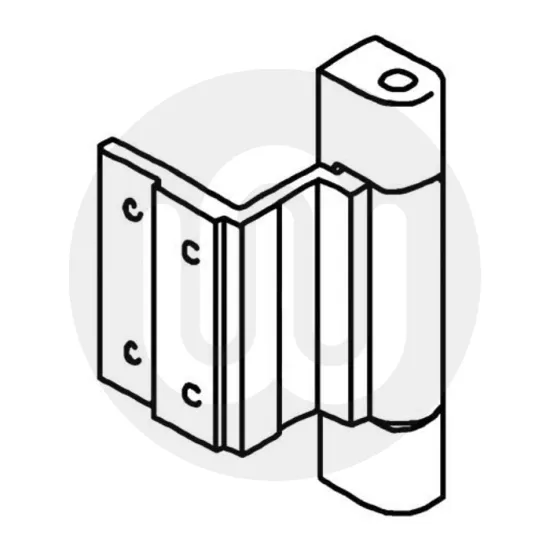 2 Leaf Butt Hinge - with Eurogroove Fitting 2 Leaf Butt Hinge - with Eurogroove Fitting