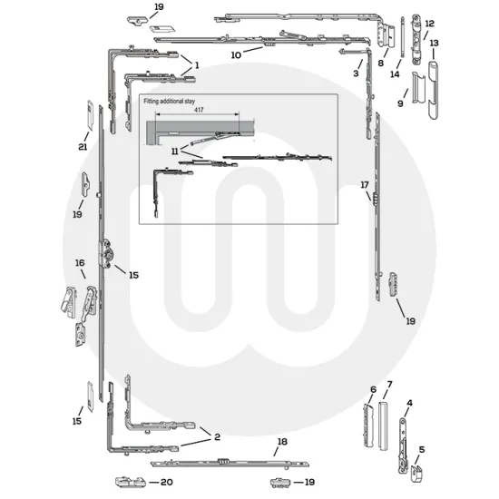 Roto NT 'K' Full Tilt & Turn System (Face Fix)