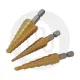 Titanium-Coated HSS Step Drill Set - 3pcs