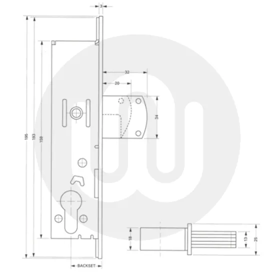 Adams Rite MS2200 Euro Hookbolt Case Adams Rite MS2200 Euro Hookbolt Case