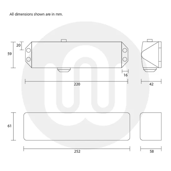 Rutland 3 Replacement Door Closer