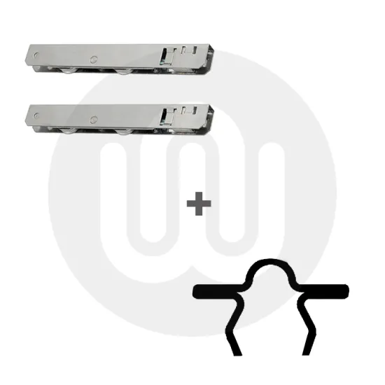 Epwin/Profile 22 15.5mm Snap In Patio Track & Slimline Patio Rollers Set