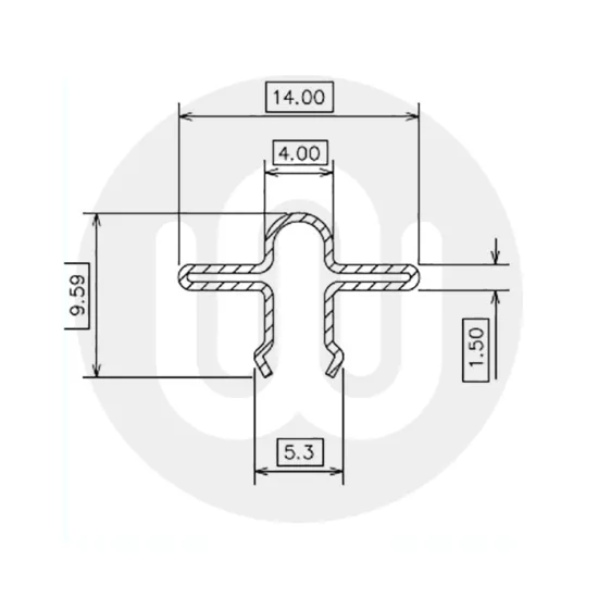 Veka 14mm Snap in Patio Track
