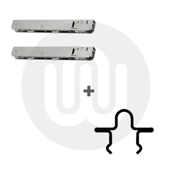 16mm Snap in Patio Track & Slimline Patio Rollers Set