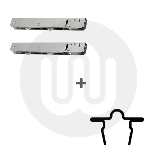 Eurocell 19mm Snap in Patio Track & Slimline Patio Rollers Set Eurocell 19mm Snap in Patio Track & Slimline Patio Rollers Set