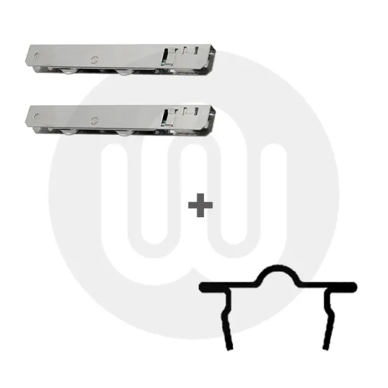 Duraflex 21mm Snap in Patio Track & Slimline Patio Rollers Set 