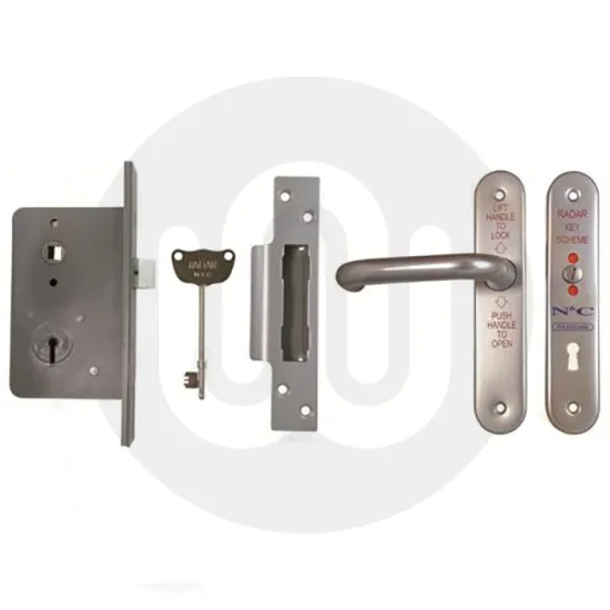 Reversible Bathroom Lockset to Suit National Key Scheme
