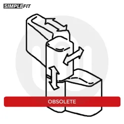 Simplefit 2 Part Aluminium Door Hinge