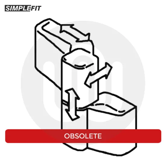Simplefit 2 Part Aluminium Door Hinge