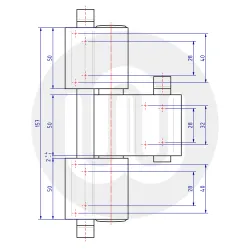 Simplefit 3 Part Aluminium Door Hinge