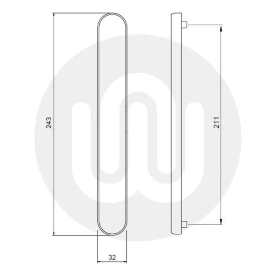 Simplefit by Fab & Fix Sprung 92PZ Door Handle Blanks with Blind Plate - Medium Cover (243BP/211CRS)