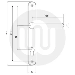 Simplefit by Fab & Fix Balmoral Lever/Lever Sprung 92PZ Door Handle Blanks - Medium Cover (243BP/211CRS) 
