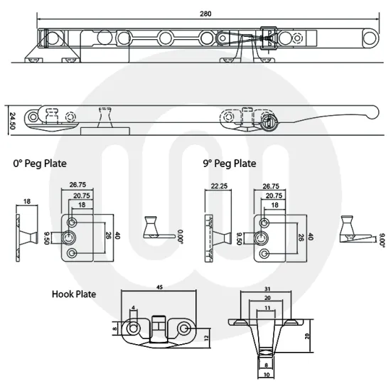 Simplefit Non-Locking Window Stay