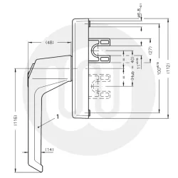 Schuco (Schueco) 234335 Face-Fixed Locking Peg Window Handle