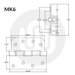 Yale MK6 Slab Composite Door Hinge