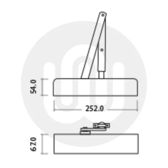 Simplefit Door Closer with cover - Size 2-4