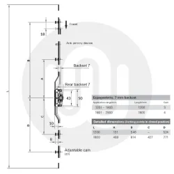 Roto 4 Mushroom Inline Patio Door Lock