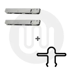 Veka 14mm Snap in Patio Track & Slimline Patio Rollers Set