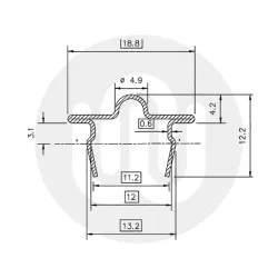 Synseal/Selecta 18.8mm Snap in Patio Track