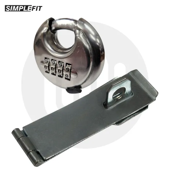 Simplefit Hasp & Staple Heavy Duty with Weather Resistant Padlock Kit