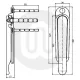 GreenteQ Clearline Slimfold Lift & Turn Bi-Fold Door Handles Without Escutcheon