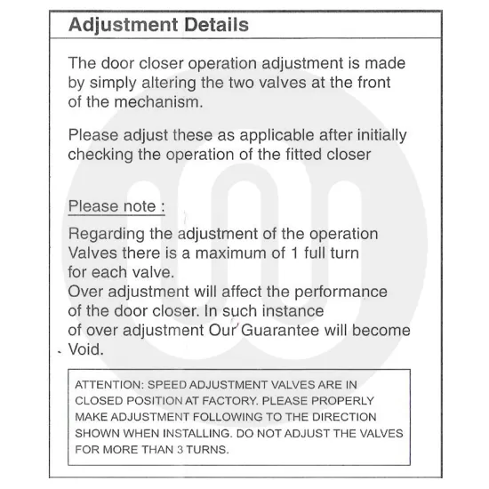 Overhead Surface Mount Door Closer - White