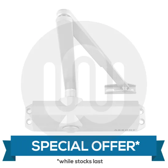 SPECIAL OFFER! 2x Overhead Surface Mount Door Closers - White