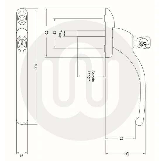 SPECIAL OFFER! 20x Simplefit High Quality Sash Jammers White & 20x Simplefit Locking Inline Espag Window Handle 40mm Spindle White