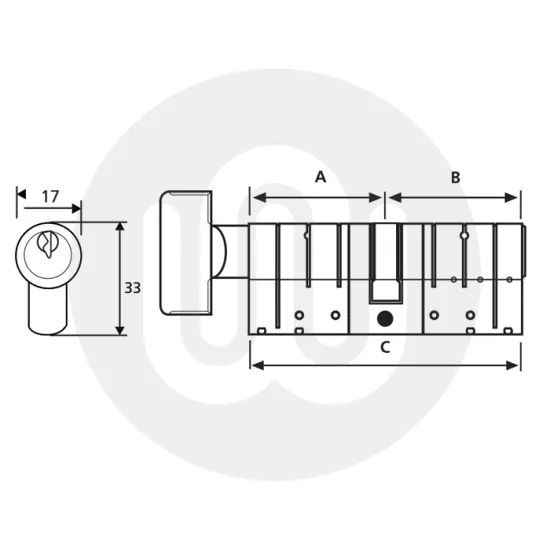 ERA Fortress 3 Star BS Euro Profile Thumbturn Cylinder ERA Fortress 3 Star BS Euro Profile Thumbturn Cylinder