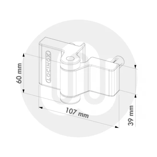 Compact 2-way Adjustment 180° Surface Mounted Hinge 