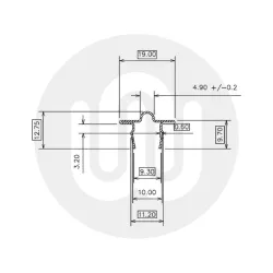 Eurocell 19mm Snap in Patio Track