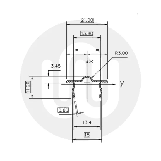 Duraflex 21mm Snap in Patio Track (Knock In Patio Track)