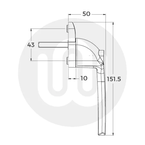 Hero Locking Inline Espag Handle – 40mm Spindle Hero Locking Inline Espag Handle – 40mm Spindle