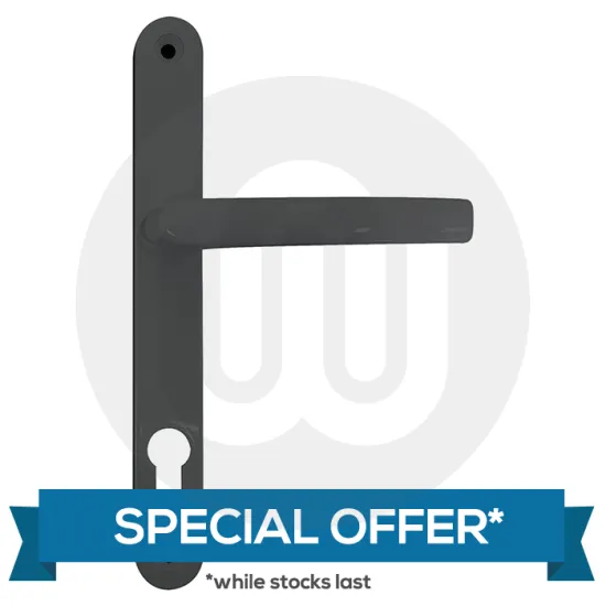 SPECIAL OFFER! 5x Trade Sprung Inline Lever/Lever 92PZ/92PZ Door Handles - Medium Cover (240BP/211CRS) Anthracite Grey