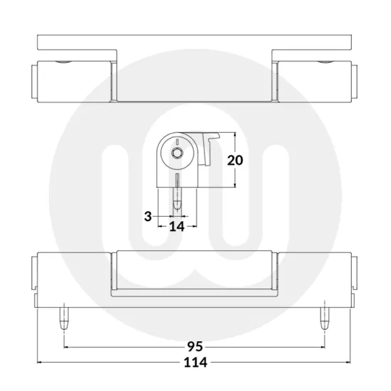 Synseal Shield Butt Hinge 115mm