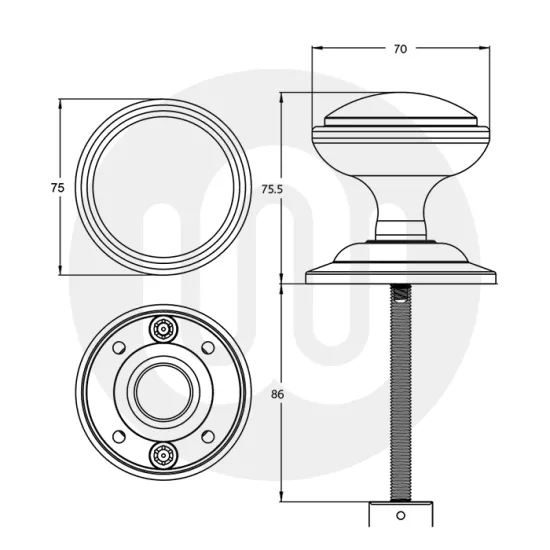 Simplefit by Fab & Fix Decorative Door Knob
