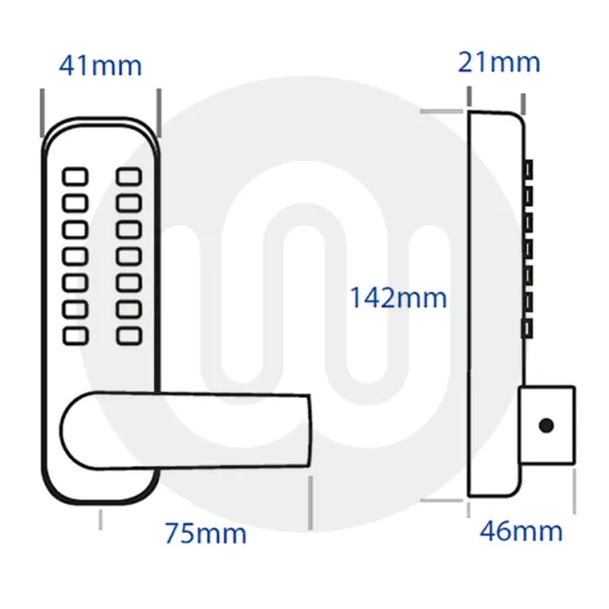 Borg BL2402 Easicode Digital Lock With Optional Holdback for Aluminium Doors