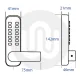 Borg BL2402 Easicode Digital Lock With Optional Holdback for Aluminium Doors