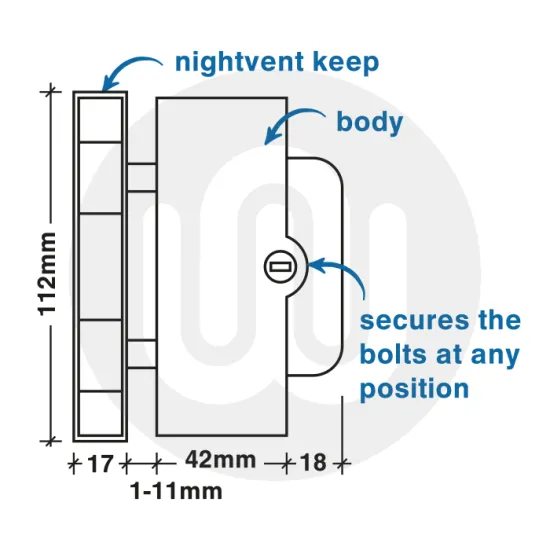 SPECIAL OFFER! 4x CAL Cobra Double Security Bolts for Doors & Windows