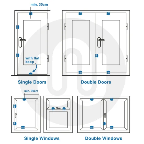 SPECIAL OFFER! 4x CAL Cobra Double Security Bolts for Doors & Windows