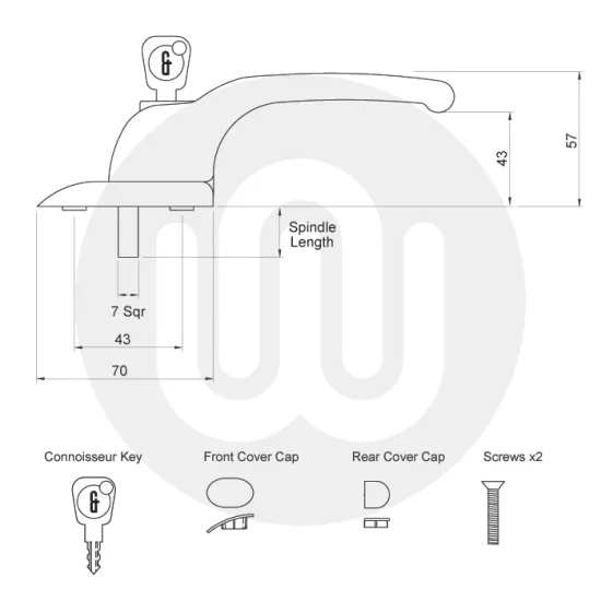 Fab & Fix Offset Espag Window Handle
