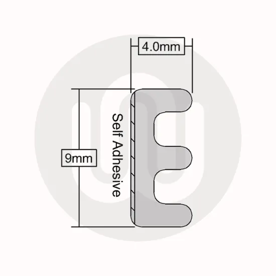 Self-Adhesive EPDM E Profile Rubber Seal for Doors & Windows