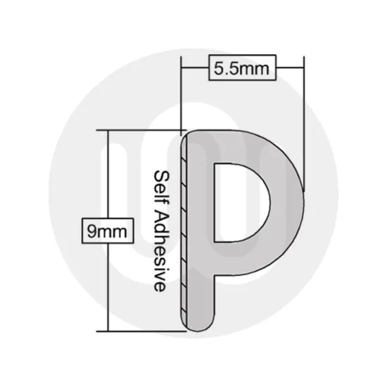 Self-Adhesive EPDM P Profile Rubber Seal for Doors & Windows