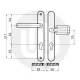Simplefit Sprung Offset Lever/Pad 92PZ/70PZ Door Handle - Medium Cover (242BP/211CRS)