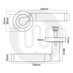 Olympia Lever Handle on Rose
