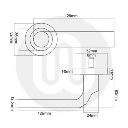 Ouvre Lever Handle on Rose